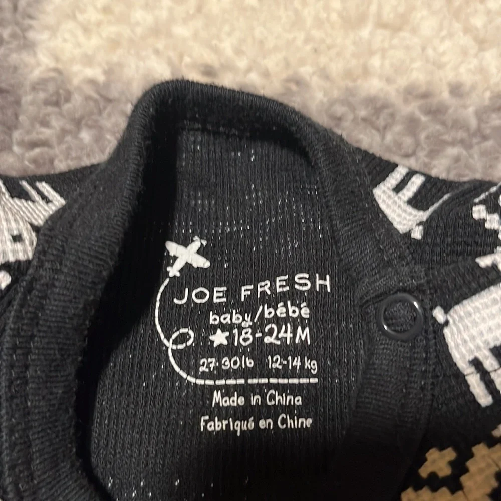 Joe Fresh Reindeer Fair Isle Thermal Onesie Size 18-24 Months